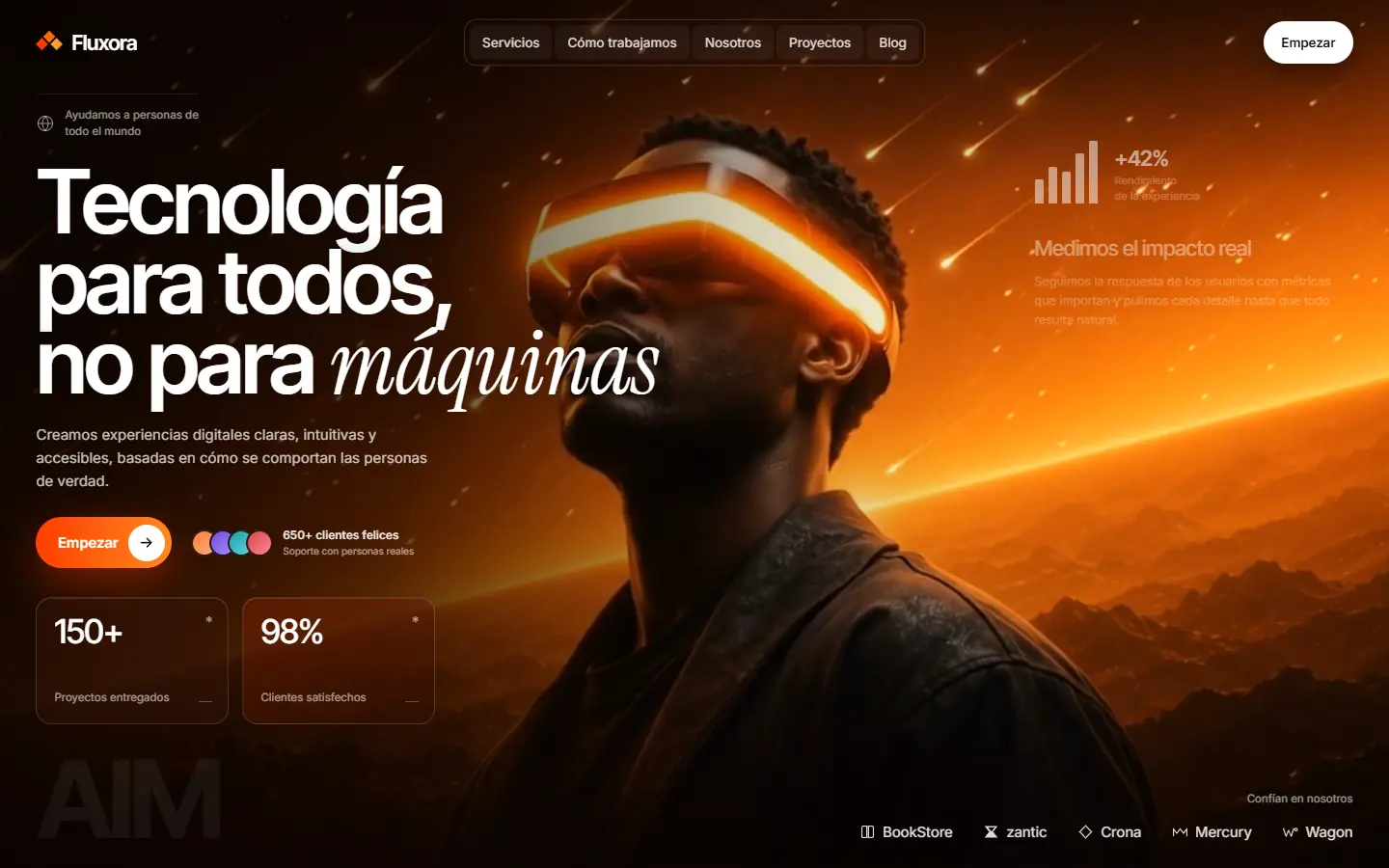 Portada de la web Fluxora, proyecto de Jeremi Martín