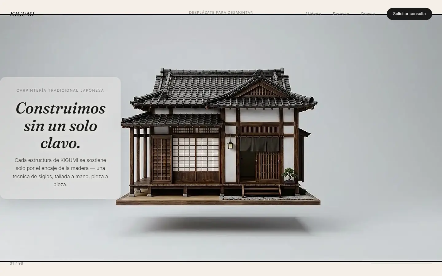 Portada de la web Kigumi, proyecto de Jeremi Martín