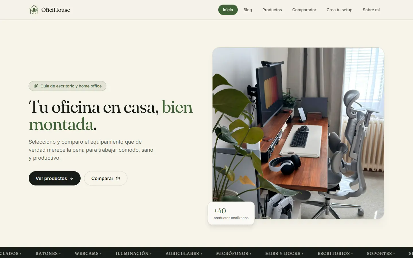Portada de la web OficiHouse, proyecto de Jeremi Martín